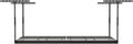 MonsterRax Overhead Garage Storage Rack - 4 x 8 Ceiling Rack for Garage Racks, Organization Shelving, Adjustable Hanging Shelf, Grey 18"- 33" Height Adjustment