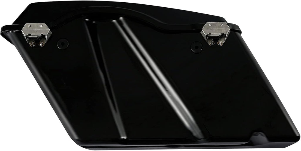 XFMT Matte Black Hard Saddlebags Saddle Bags Trunk W/Black Conversion Brackets For Harley Softail Heritage Classic Deluxe 1984-2017