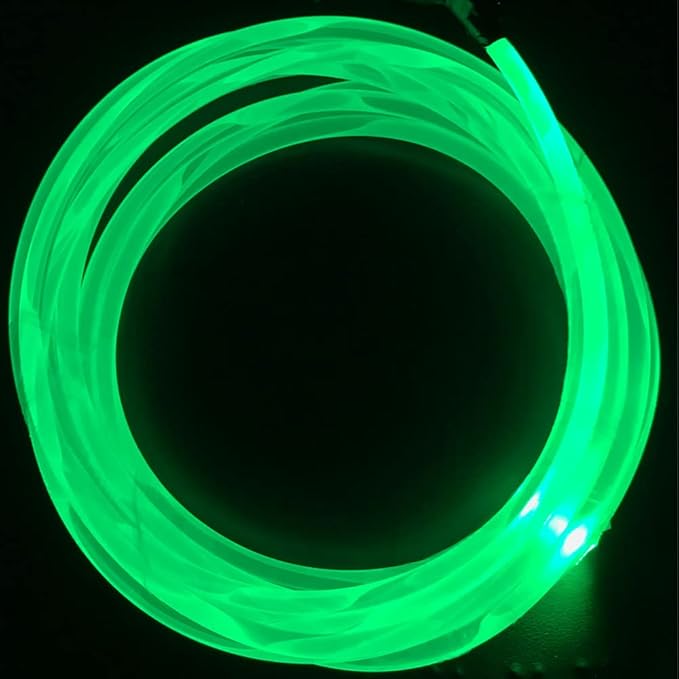 Super Bright LED Optic Fiber Glow Strip, MMA 10ft Plastic Optical Transparent Light Guide Material (0.12in)