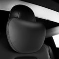 Seat Headrest Neck Pillow for Tesla Model 3 ModelY/S/X Uniquely Designed Neck Pillow Seat Headreck Cushion Nappa Leather Neck Support Car Accessories (H-Black-2pcs)