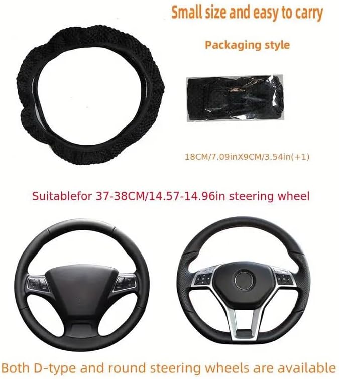 Elastic Stretch Steering Wheel Cover,Warm in Winter and Cool in Summer, Universal 15 inch, Microfiber Breathable Ice Silk, Anti-Slip, Odorless, Easy Carry (Blue)