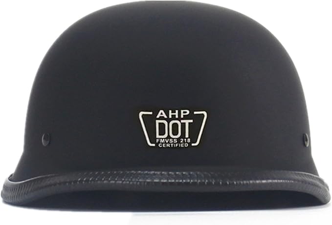 Adult Unisex Black Half Motorcycle Helmet, DOT Approved, for Chopper Moped Scooter Motorbike Electric