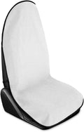 Car Towel Seat Cover, Performance Microfiber Washable Non Slip Vehicle Front Seat Covers, Sweatproof Automotive Interior Chair Protectors, Universal for SUV Automobile Truck (White)