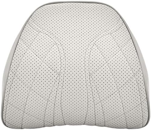 for Chevy Silverado 2007 2008 2009 2010 2011 2012 2013 Leather Car Seat Headrest Lumbar Cushion, Lumbar Support Pillow for Car,for Driving Traveling Relieving Neck Fatigue,1-A Beige