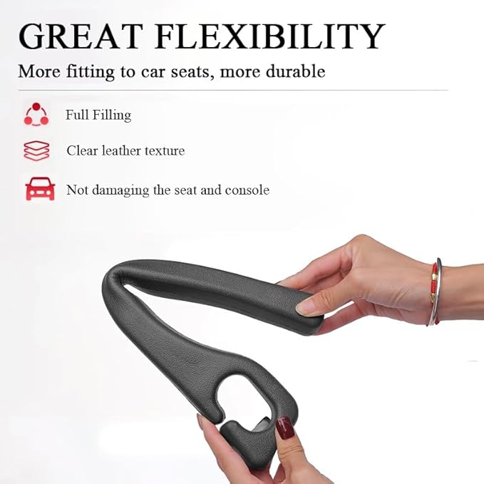 Car Seat Gap Filler Organizer Compatible with Toyota Camry Accessories Seat Gap Plug Blocker with Storage Slot Non-Slip Car Cup Holder Coaster Black