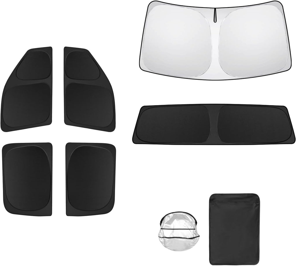 6pcs Car Window Shades for Dodge RAM 2500 3500 2010-2025 Accessories,Windshield Side Rear Full Sunshade,Sun Visor UV Blocking, Privacy Protection and Blackout for Camping Outdoor