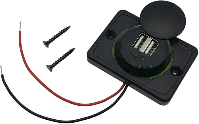 Car 12V RV USB Charger, Quick Charger 3.0 Wall Mount USB Charging，for Car Camper Boat Marine
