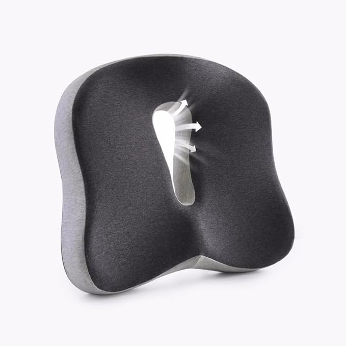Seat Cushion and Lumbar Support Pillow Set, Sciatica Relieving Coccyx Cushion,hemorrhoid Cushion,Chair Back Support,Ergonomic Cushion&Pillow, car Cushion,Office Chair Cushions for Back and Butt