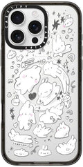 CASETiFY Impact Case for iPhone 16 Pro Max [8.2ft 4X Military Grade Drop Protection/Compatible with Magsafe] - Just Some Buns by tabetaaii - Clear Black