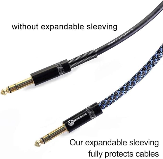100ft - 1/8 Inch Cable Management Sleeve Protector,Wire Loom PET Expandable Wire Sleeving for Office Computer Home Theater Engine Bay Cord Organizer,Protect Cables from Pet Cat Dog Chewing,BlackBlue