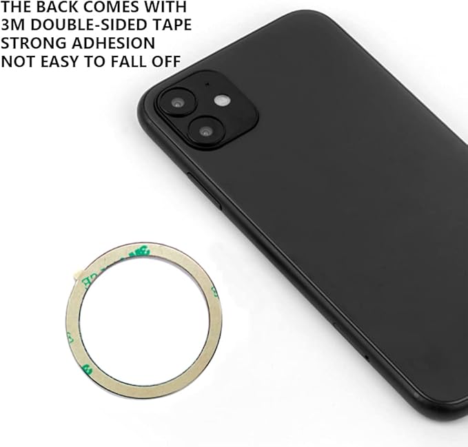 Magnetic Wireless Charger Universal Metal Rings - 5 PCS,for MagSafe-Compatible Charger on iPhone 14/13/12 Pro/Max/Mini Case and Samsung Galaxy (White - 5pcs)