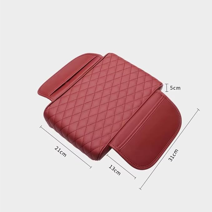 Car Armrest Pad for Ford Bronco Sport (CX430) 2021 2022 2023 2024 2025 2026 Leather Armrest Box Mat Center Console Cushion Pad Universal Armrest Seat Box Cover Protector,Black