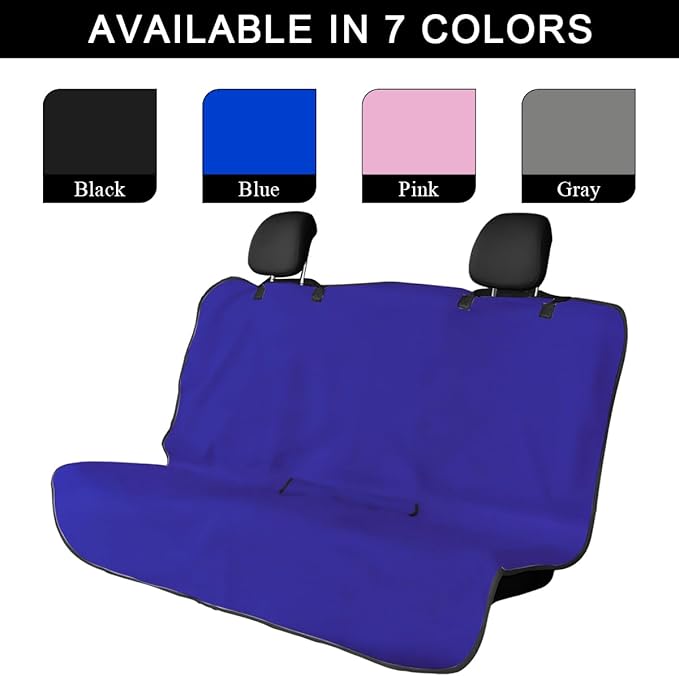 Car Towel Seat Cover, Waterproof Sweating Non-Slip Premium Soft Towel Carseat Protector, Universal Machine Washable Car Truck SUV Front Seat Cover for Gym Workout Beach Hiking (Blue, Rear)