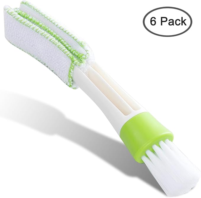 Mini Duster for Car Air Vent, SENHAI Set of 6 Automotive Air Conditioner Cleaner and Brush, Dust Collector Cleaning Cloth Tool for Keyboard Window Leaves Blinds Shutter