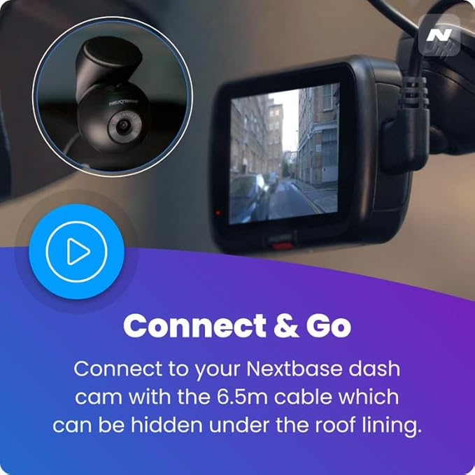 Nextbase 222XR 1080p Dash Cam + Rear Cam HD in Car Mini Camera with Parking Mode, Night Vision, Automatic Loop Recording and File Protection, Reliable and Durable