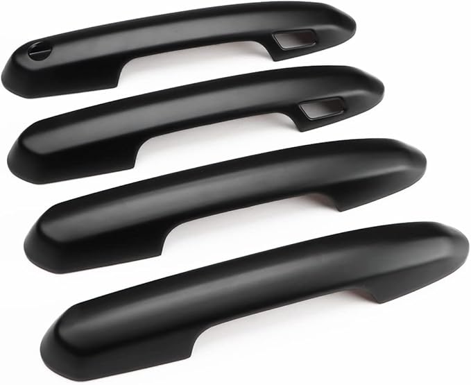Exterior Door Handle Covers Compatible for 2019-2022 2023 2024 2025 Toyota Rav4 Accessories for Highlander 2024 2023 2022-2020 Handle Protectors with 4 Holes for Auto Sensors (Matte Black)