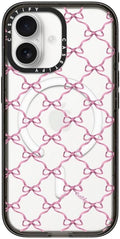 CASETiFY Impact iPhone 17 Case [Slim/Compatible with Magsafe / 8.2 ft. 4X Military Grade Drop Protection] - Entwined in Ribbon - Clear Black