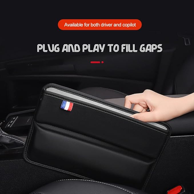 ASUBHA Car Seat Gap Filler Organizer, Car Seat Storage, Center Console Organizer with Card Slots, Automotive Interior Accessories in Between Cars Seat Catcher for Phone, Keys and Small Items