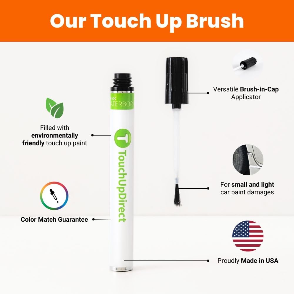 TouchUpDirect 070 Blizzard Pearl Tricoat Compatible with Toyota Exact Match Touch Up Paint Brush - Platinum Kit