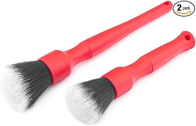 Detail Factory Ultra-Soft Detailing Brush Set, Comfortable Grip and Scratch-Free Cleaning for Exterior, Interior Panels, Emblems, Badges, Gauge Cluster, Infotainment Screen
