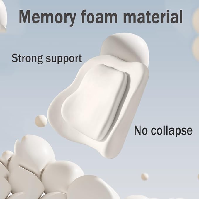 Car Headrest Lumbar Support Cushion for VW Golf VIII VI V IV III II I Mk 8 7 6 5 4 3 R GTE/GTI/GTD/Clubsport 45, Memory Foam Relieve Fatigue Breathable Car Seat Neck Pillow,Grey-Headrest