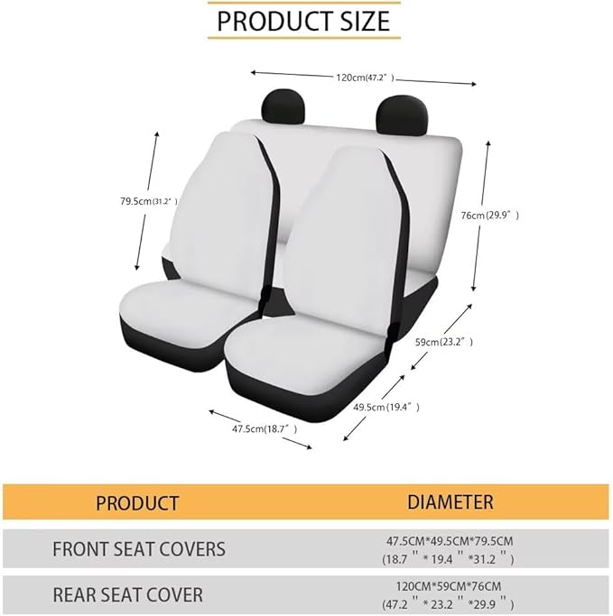 KEIAHUAN Frog Hippie Flower Car Seat Cover for Women 4 Piece Stretchy Front and Back Seat Covers Auto Interior Accessories Universal Fit for SUV Sedan and Truck