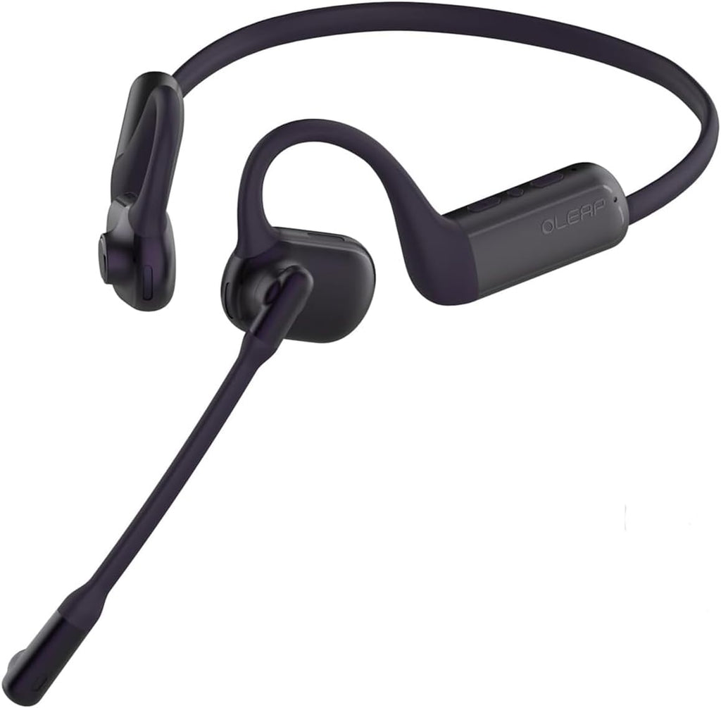Pilot P200b Pro Wireless Headset with Mic for Work,50dB AI Noise Cancelling Microphone Headphones for Call,Bluetooth 5.3 Open Ear Computer Headset with Microphone for WFH,Mobile Office,Meetings