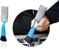 Ziciner 1 PC Double Head Brush for Car Clean, Soft Auto Interior Duster Detailing Brushes, Universal Vehicle Dashboard Screen, Air Vents, Computer etc Cleaning Tool Accessories (Blue)