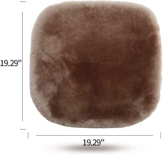 Genuine Sheepskin Auto Seat Pad, Australian Soft Wool Seat Cover Breathable and Sweat-Wicking Comfort Warm Universal Fit,19.2 inch x19.2 inch (Front seat Cushion 1pc, Dark Green)