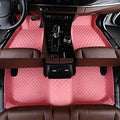 Custom Car Floor Mats for 96% Sedan SUV Sports Car Protection Full Coverage Pads Anti-Slip Leather Floor Lining All Weather Car Floor Mats (Pink)