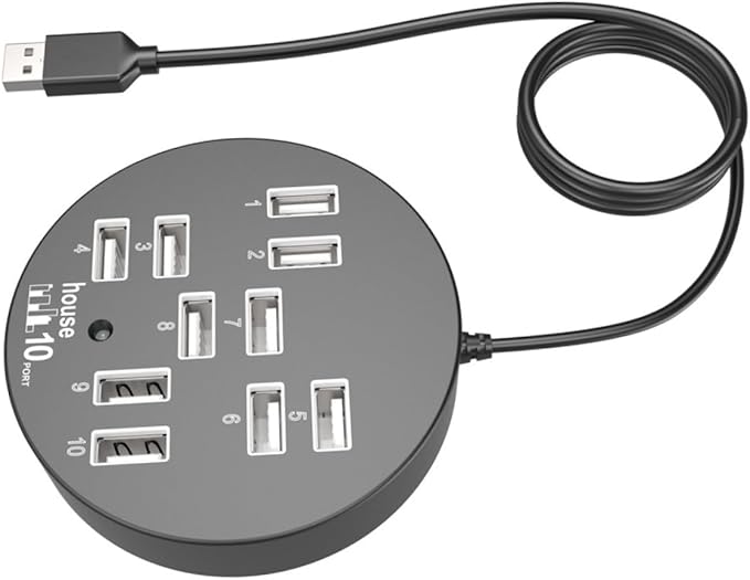 Holibanna USB Hub Ports Splitter Compact USB Data Dock Station for Laptop Multi USB Port Expander for Travel and Business Use High Speed Transmission Design