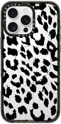 CASETiFY Impact Case for iPhone 16 Pro Max [8.2ft 4X Military Grade Drop Protection/Compatible with Magsafe] - Lacie Leopard - Clear Black