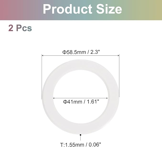 uxcell Magnetic Adapter Ring, 2Pcs Magnetic Sticker Ring ABS Universal Magnet Wireless Charging Conversion Kit for Mobile Phone Case Wireless Charger, White