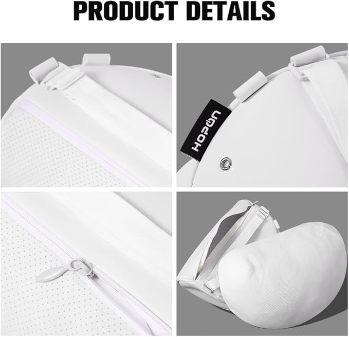 HOPON 2025 Upgrade Headrest Pillow for Tesla Model 3 Model Y with Adjustable Strap,Fits All Vehicles,Car Neck Pillow with Leather,for Head,Neck,Shoulders,Multipurpose,Car Accessories 1 Pack (White)