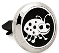 (JUMBO Aromabug) 38mm (1-1/2 in. dia.) "THE ORIGINAL" Stainless Steel. 7 pads and 1 oil.