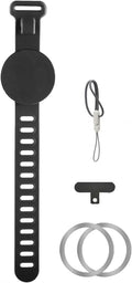 Super Strong Gym Fitness Secure Silicone Strap Phone Mount for MagSafe Compatible Devices, Multi use for Gym Equipment Stroller Treadmill Peloton Exercise Bikes and anything Magnet stick on to