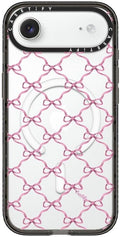 CASETiFY Impact iPhone Air Case [Slim/Compatible with Magsafe / 8.2 ft. 4X Military Grade Drop Protection] - Entwined in Ribbon - Clear Black