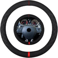 Suede Steering Wheel Cover,Compatible with Mitsubishi Eclipse Lancer Outlander Mirage Outlander Sport SuedeSport Non-Slip Wheel Cover Car Interior Accessories 15 inch for Man and Women