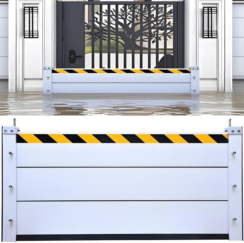 Flood Barriers for Home Exterior,Aluminum Alloy Outdoor Garage Doors Water Barriers for Flooding(H31.5Inch,L15FT)