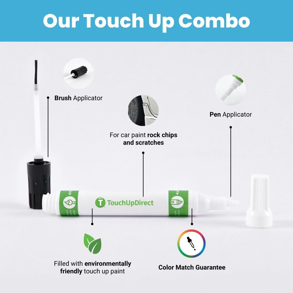 TouchUpDirect 6X3 Lunar Rock Compatible with Toyota Exact Match Touch Up Paint Combo - Platinum Kit