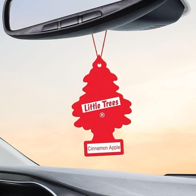 Car Freshner U1P10338 Little Trees Cinnamon Apple Air freshener, 24 Pack
