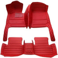 Custom Floor Mats for Cars fit 95% Sedan SUV Sports Car Full Coverage All Weather Men Women Pads Protection Non-Slip Leather Floor Liners (red Stitching)