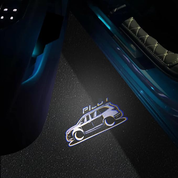 2 Pcs Car LED Projector Door Shadow Light Welcome Light Laser Emblem Logo Lamps Kit Puddle Lights LED Courtesy Step Lights Ground Lamp HD Kit Replacement for (Pilot-car, Pilot 2009-2021)
