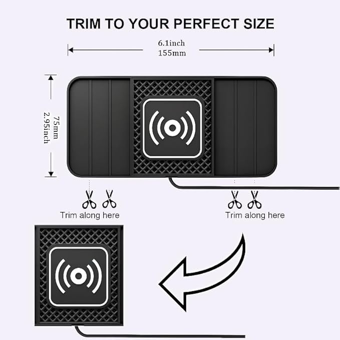 Car Charger for Jeep Wrangler 4xe/Grand Cherokee 4xe, 20W Fast Charging Pad, Type C/USB, Non-Slip Phone Charger Pad, Charger Mount Adapter, Car Accessories,30cm Cable USB Plug
