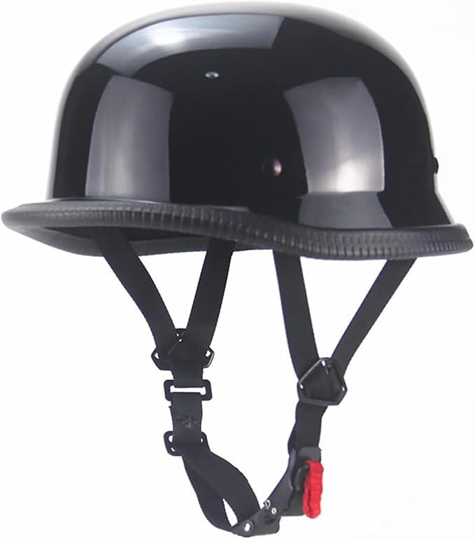 Adult Unisex Black Half Motorcycle Helmet, DOT Approved, for Chopper Moped Scooter Motorbike Electric