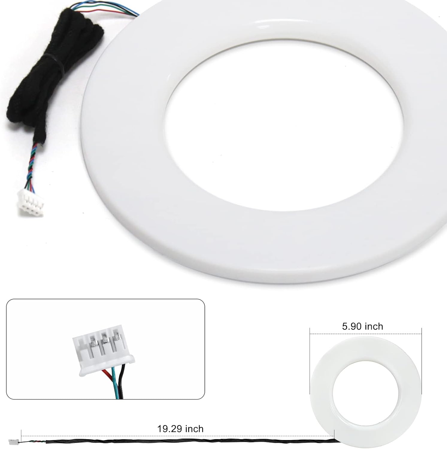 Dreamcolor Door Horn Light*1(5.9inch+ line 19inch*1), which fit for dreamcolor Main Controller Connects and sub-Controller kit (not Including), Not Applicable dreamcolor 5 in 1(Single Controller)