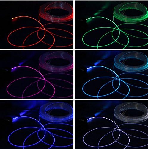 Raysell 2mm Car Home LED Lighting Decoration PMMA Side Glow Fiber Optic Cable DIY 20 Meter Length