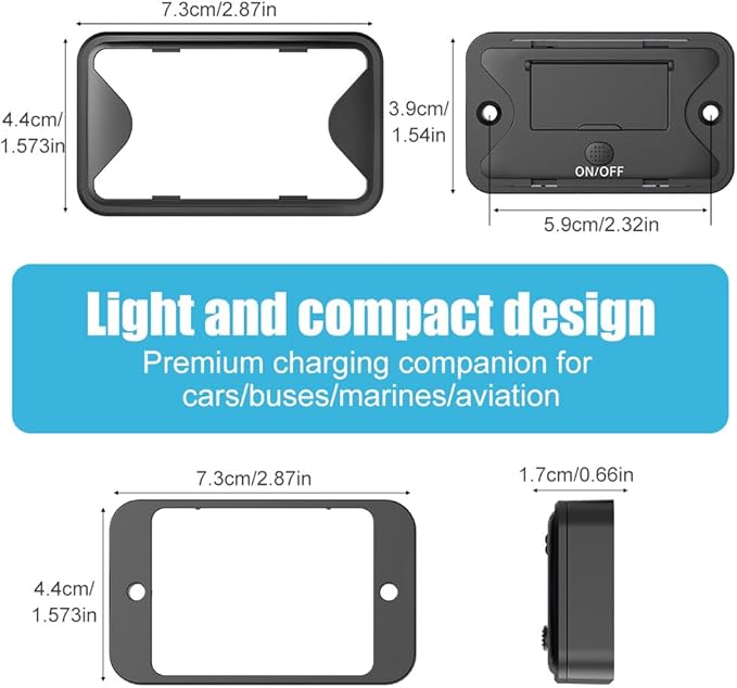 78W 4 Port 12V USB Outlet Wall Mount, Dual 36W PD & Dual 18W QC3.0 Lightweight Surface Mount Charger Socket Panel with Button Switch for Bus RV Truck Marine Golf Cart