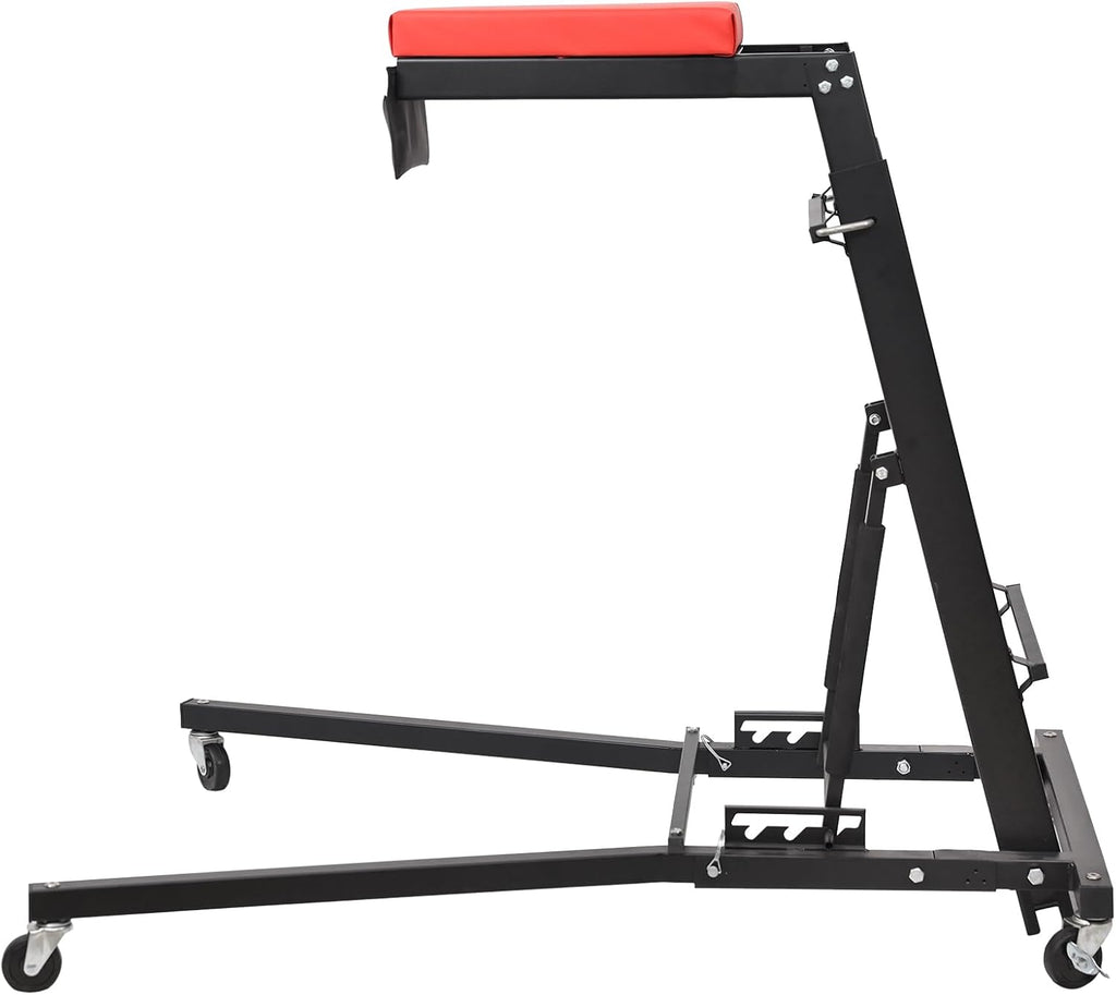 Automotive Engine Creeper - Adjustable Height, Foldable Design with Thick Padded Deck, Heavy-Duty Capacity for Home Garage & Workshop Repair. Versatile for Trucks & Auto Maintenance, Topside Use, Comf