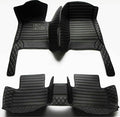 Yaruicar Custom Personalized Floor Mats for Cars Luxury Full Coverage All Car Floor Mats Anti-Slip Leather Car Mat Set Trucks & SUVs Trucks Automotive Floor Mats Liners (3D-All Black)